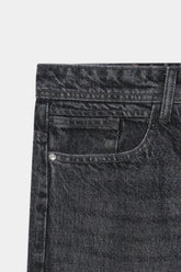 Men Loose Fit Blackish Gray Pant